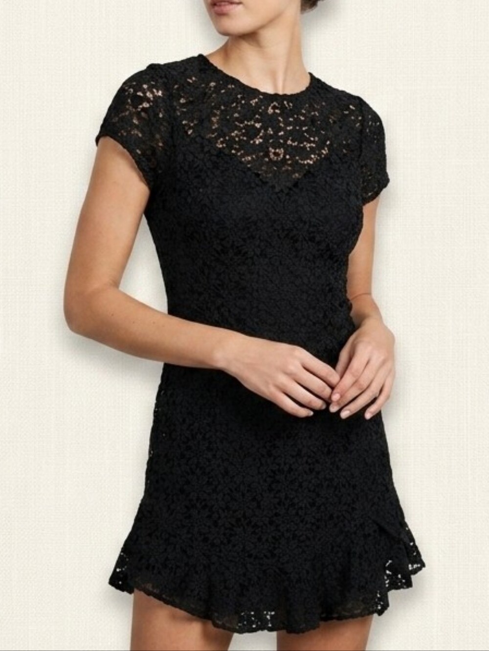 Joie Black Lace Mini Dress